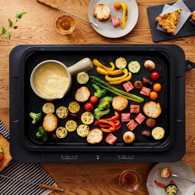 アイリスオーヤマ 左右温調ホットプレート2枚 WHP-022-B ブラック imgrc0086229438.jpg