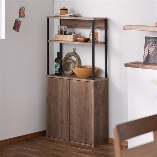 ワンタッチ開閉スリム食器棚 IWKC-590｜SIMPLE STYLE (シンプル