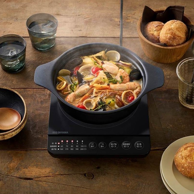 アイリスオーヤマ】IHコンロ1000W鍋セット IHKP-T39220｜アイリス