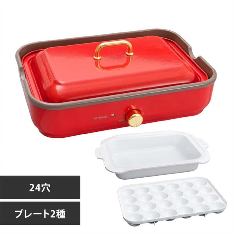 アイリスプラザの着脱式ホットプレート PHP-1002TC-R (深鍋