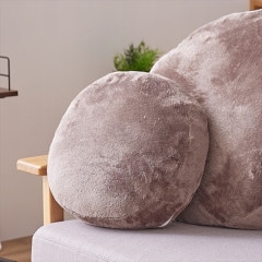 円形クッション 直径55cm フランネル生地 洗濯可｜SIMPLE STYLE