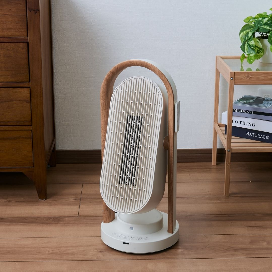 スリーアップ THREE UP CH-T2416 セラミックヒーター WOOD STYLE SWING CERAMIC HEATER（WOOD STYLE 上下左右自動首