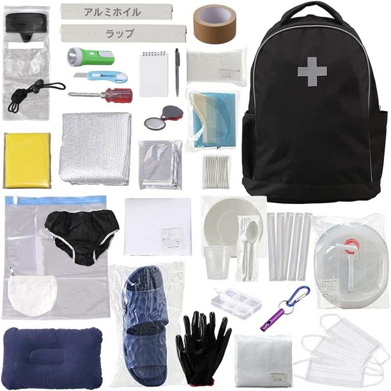 アイリスオーヤマ】【セット品】防災リュック 1人用 33点 BRS-33