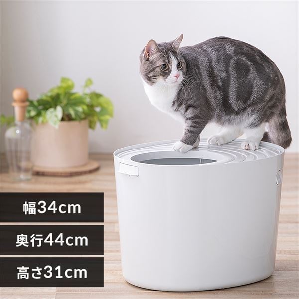 Riu　猫トイレ 上から猫トイレ プチ PUNT-430 アイボリー｜SIMPLE STYLE (シンプル
