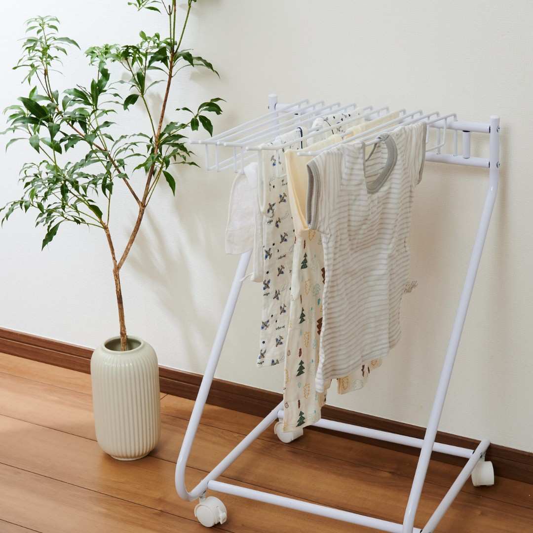 bws SELECTION】 スラックスハンガー 10本掛け ホワイト｜寝室