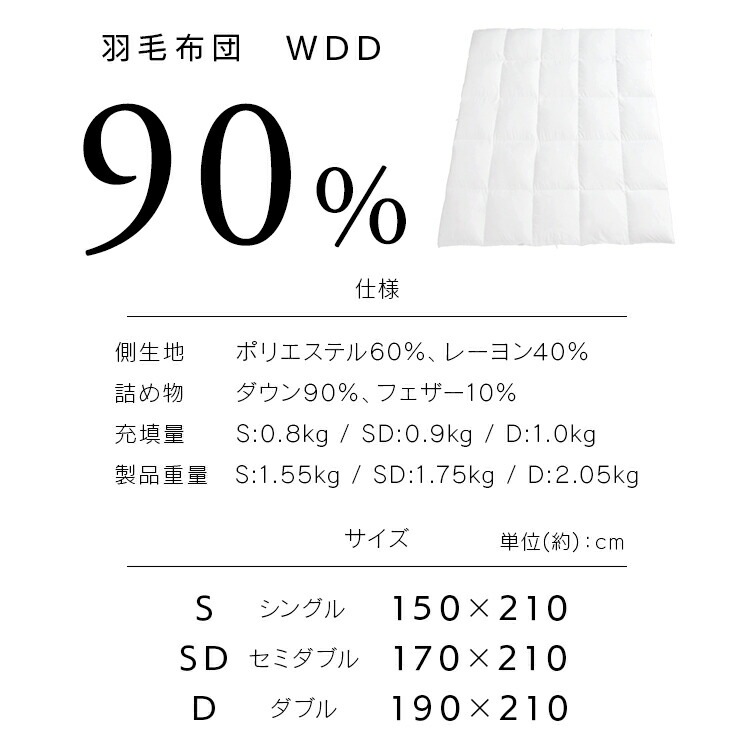 �������� ���󥰥� WDD90% 370dp 0.8kg Ω�Υ���� �ۼ�ȯǮ ���ݾý� �����ܥ꡼