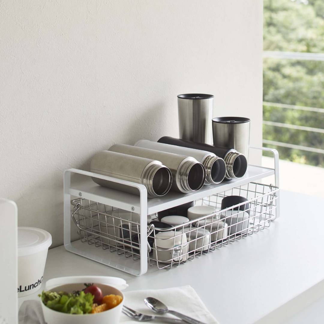 tower】 伸縮収納ラック 2段｜キッチン用品,キッチン収納,キッチン