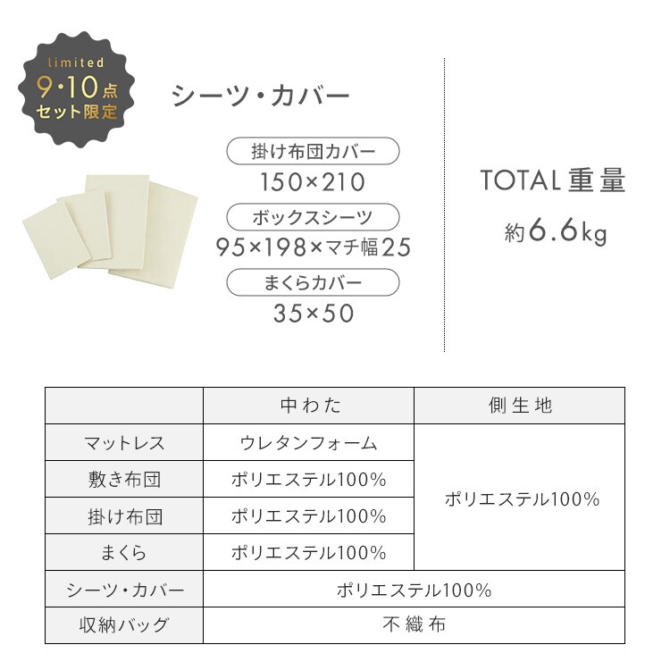 ���ĥ��å� 9�����å� �ޥåȥ쥹�դ� KFS-M9S 