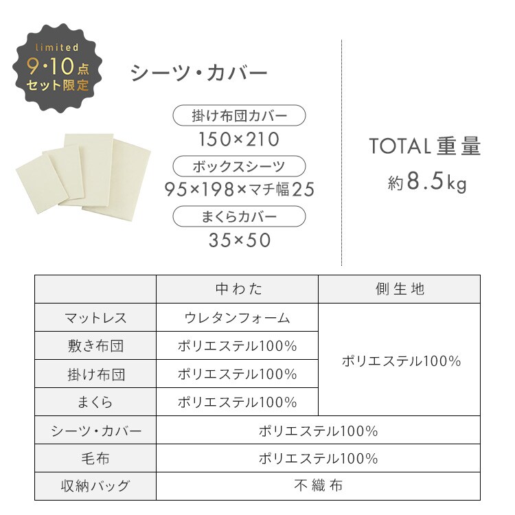 ���ĥ��å� 10�����å� �ޥåȥ쥹�դ� KFS-KM10S 