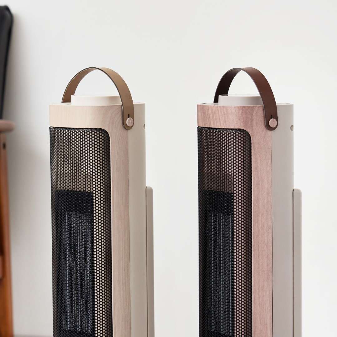 【美品】セラミックファンヒーター タワー型セラミックファンヒーター&ファン Premium WOOD｜リビング用品