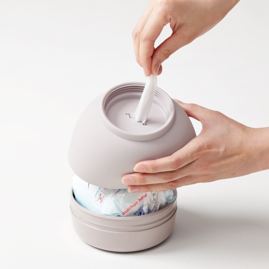 ideaco】Mochi Moco ウェットティッシュケース ホワイト