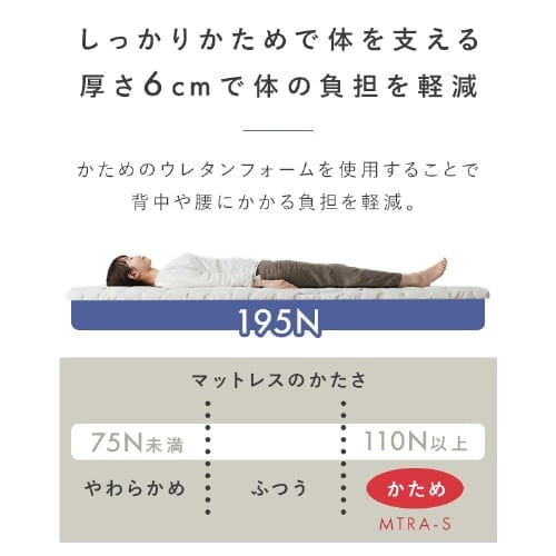 �ޥåȥ쥹 ���󥰥� �����ޤ� �Ť� ����6cm ���쥿�� MTRA-S