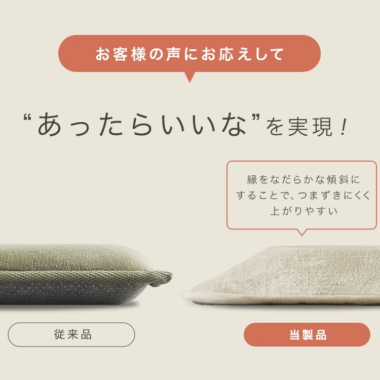 ラ・クッションラグ つまずきにくいラグ ACRNS-1818 ベージュ｜SIMPLE