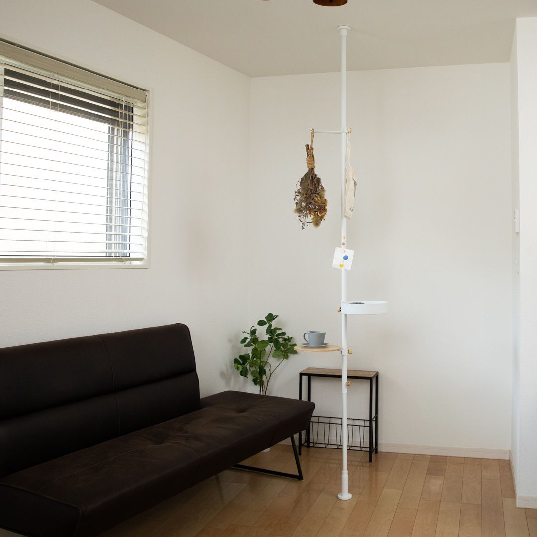 DRAW A LINE】 003 Tension Rod C ホワイト｜リビング用品,DIY