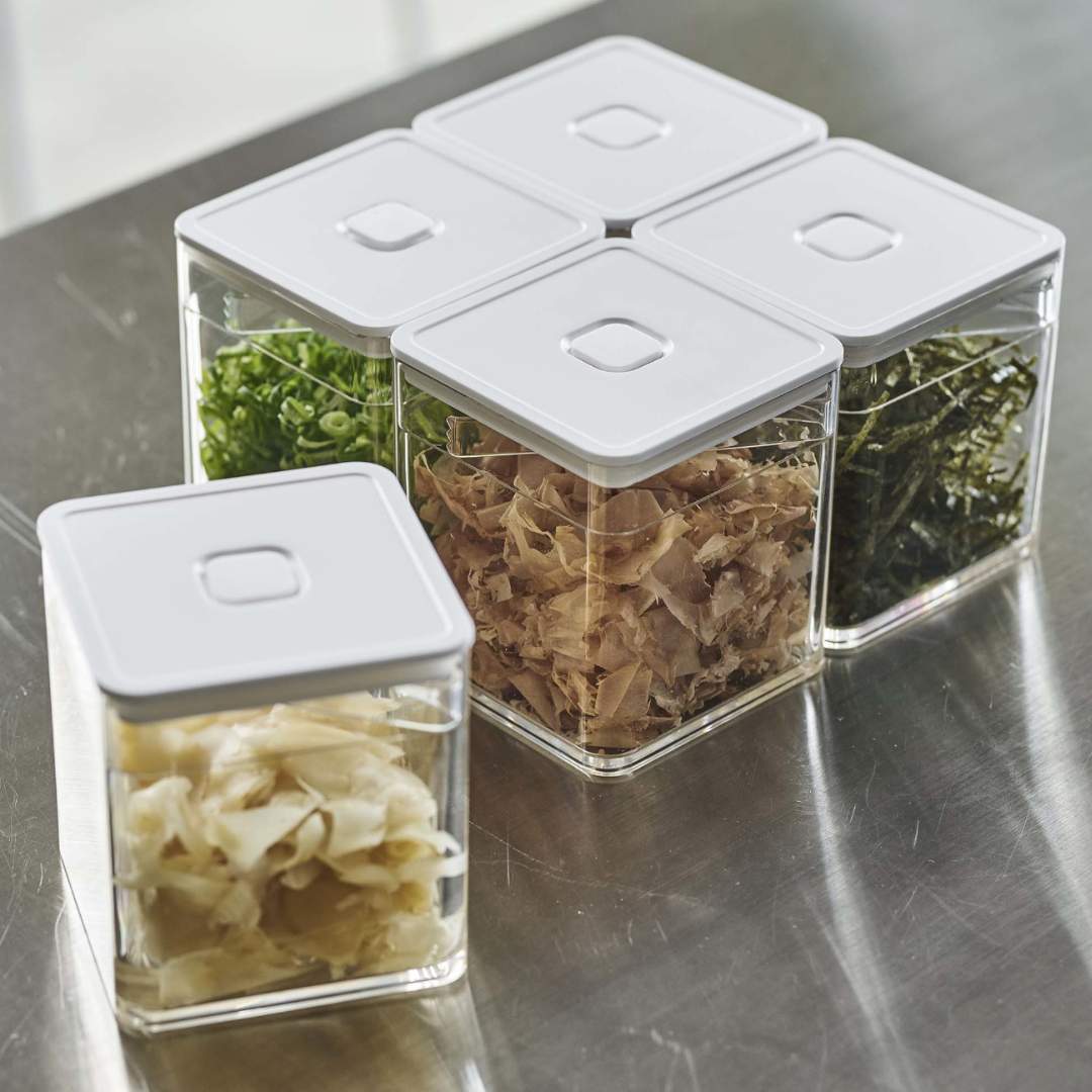 山崎実業 タワー キッチン tower トング付き バルブ付き密閉保存容器 タワー 保存ケース 食品保存 小物収納 薬味入れ 密閉容器 タワーシリーズ  5467 5468