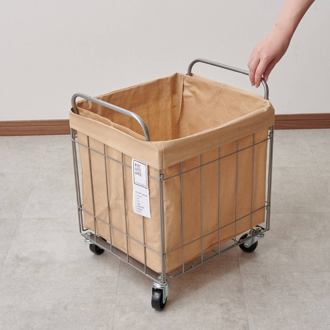 ランドリーバスケット BRID】 ランドリースクエアバスケット ワイドタイプ 40L｜洗濯