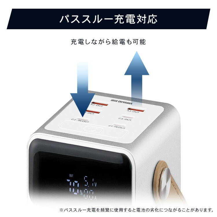 アイリスオーヤマ】バッテリーステーション IBT-A60100-W