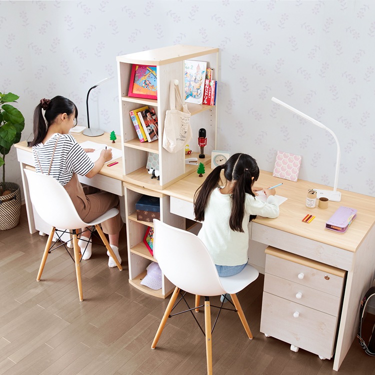 アイリスオーヤマ コンパクトツインデスク FJ-009-IR 椅子無・チェスト無 Amazon｜アイリスプラザ コンパクトツインデスク ビーチ