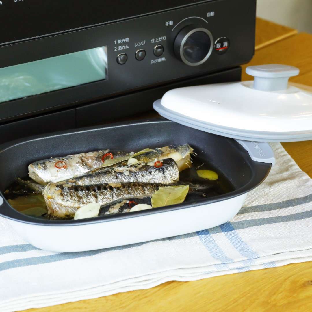 三菱レンジグリル専用 電子レンジ専用】きまぐれ直火風レンジグリル（シリコンミトン付