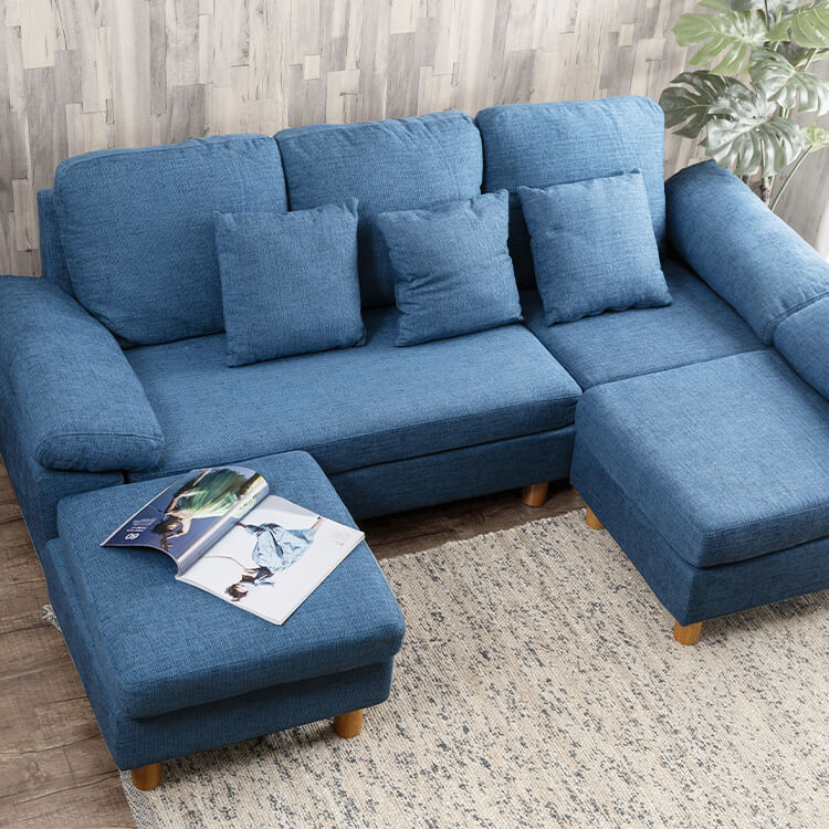 3人掛けカウチソファ 3PCS-1980 【時間指定不可】【代引不可】【同梱