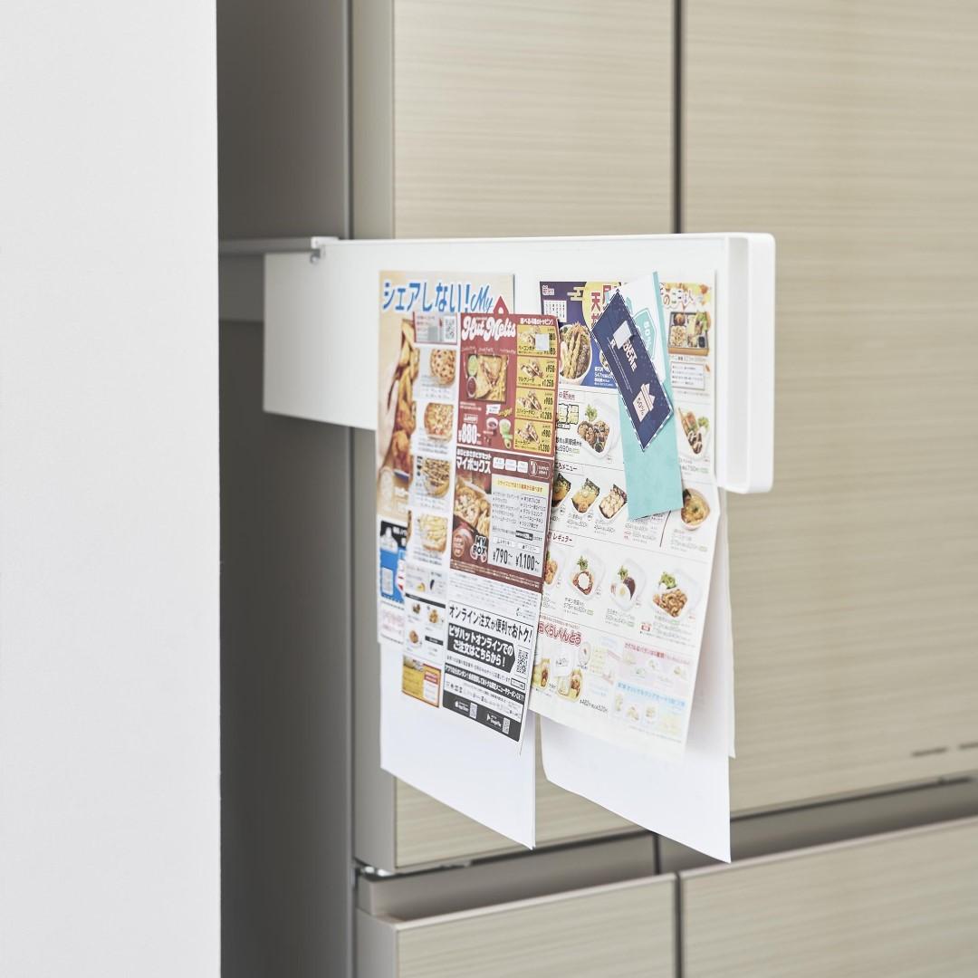 tower】 マグネット冷蔵庫横隠せるスライドスチールパネル