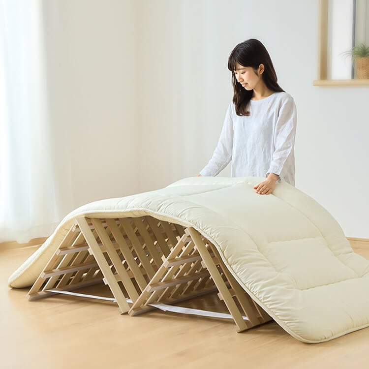 桐すのこベッド 4つ折り シングル ｜SIMPLE STYLE (シンプルスタイル