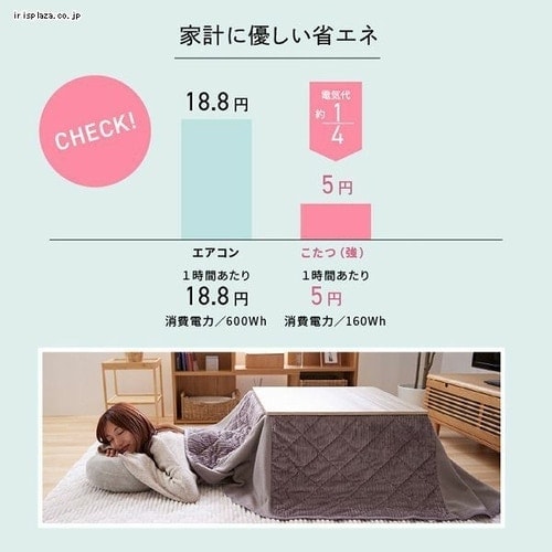 №6 ヴィンテージ＆グレージュ　布団付きこたつ105 セット品】 ヴィンテージこたつ 本体 105×75㎝ 長方形 SJ-K31-IR