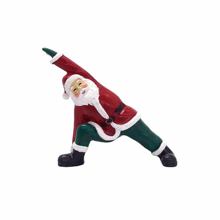 クリスマス 飾り インテリア ヨガポーズ サンタクロース 置物