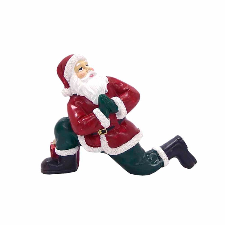 クリスマス 飾り インテリア ヨガポーズ サンタクロース 置物
