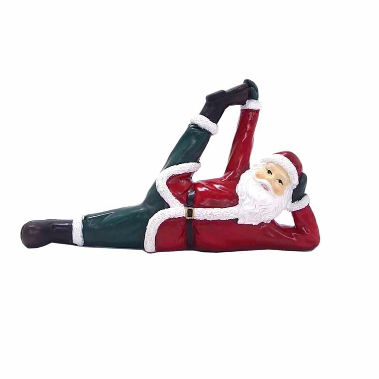 クリスマス 飾り インテリア ヨガポーズ サンタクロース 置物