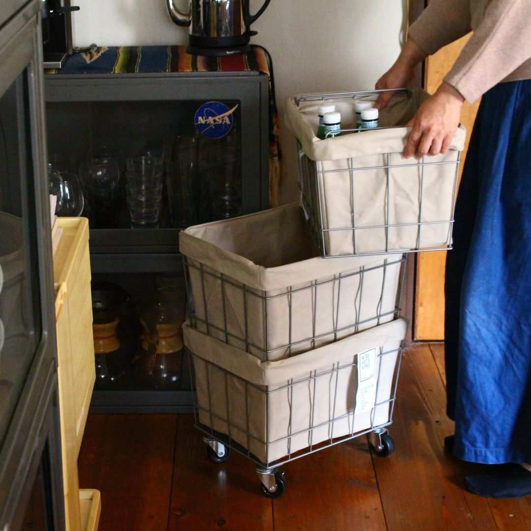 名古屋引取限定!取り外し可能 金属製 キッチンバスケットスタンド 3段