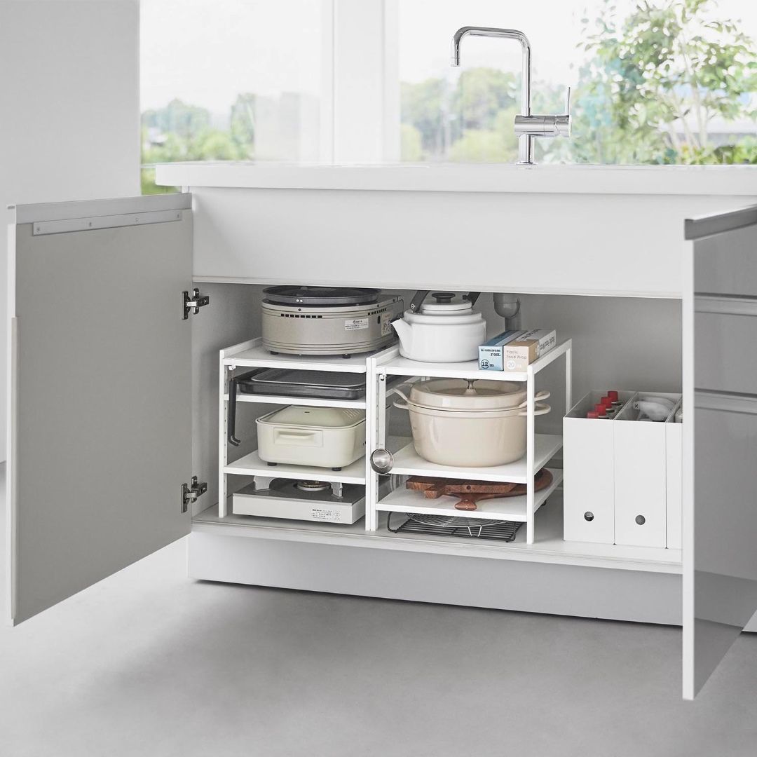 収納棚 シンク下収納 ラック 3段 ミニラック Amazon｜ドウシシャ 3段 ミニラック シンク下収納ラック 白