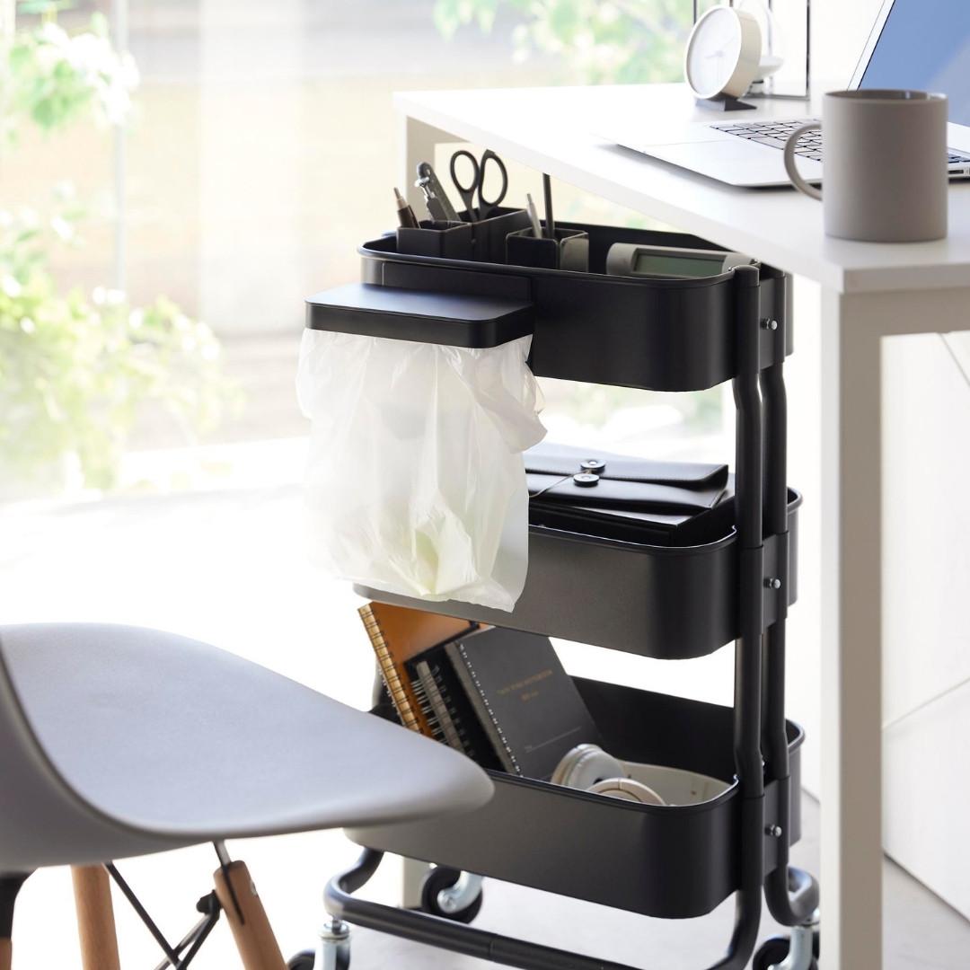 tower】 ワゴンに付けられるマグネット蓋付きポリ袋ホルダー｜リビング