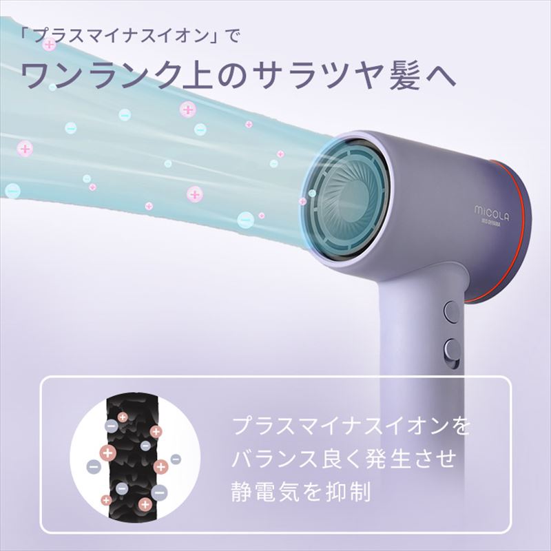 アイリスオーヤマ】MiCOLA クイックイオンドライヤー 大風量 HDR