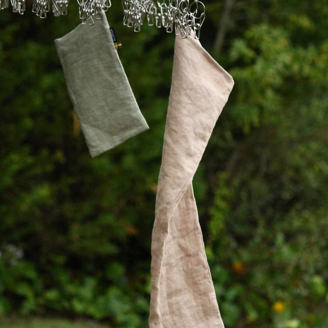 KLIPPAN】 麦の温冷ネックピロー ウォッシュドリネン｜寝室