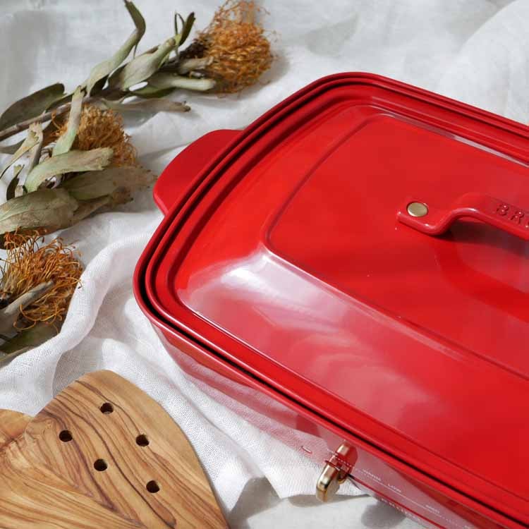 BRUNO ホットプレート グランデ 赤　RED おまけ付き！】BRUNO（ブルーノ）ホットプレートグランデサイズ