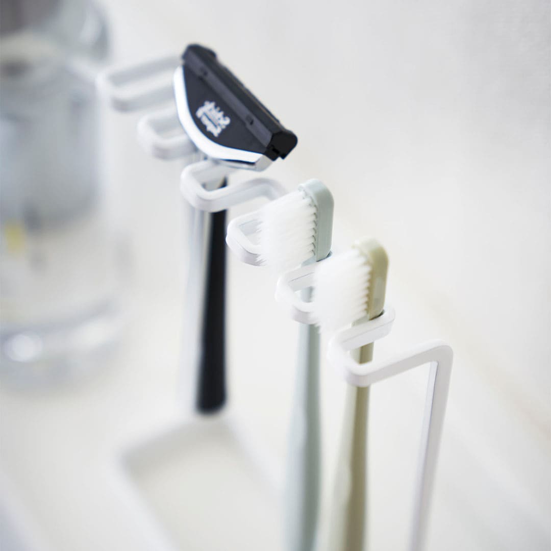 歯ブラシスタンド タワー 5連 ホワイト｜バス・洗面用品,歯磨き用品