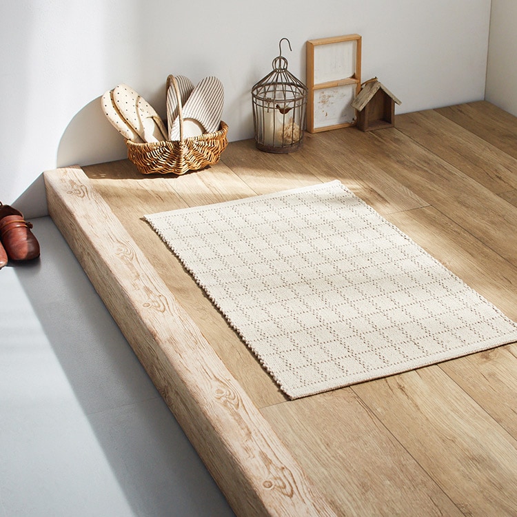 インド綿マット│50×80 ｜SIMPLE STYLE (シンプルスタイル),ラグ