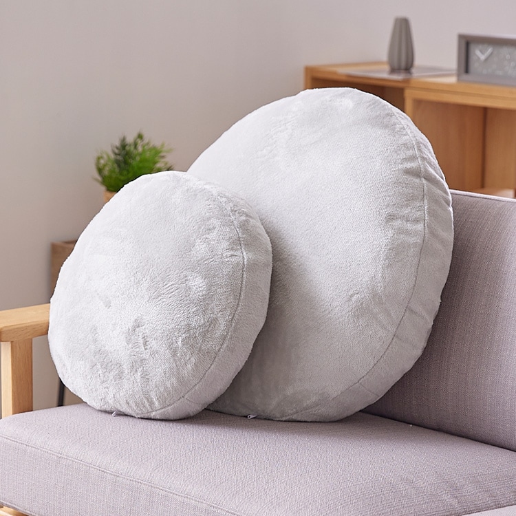 円形クッション 直径55cm フランネル生地 洗濯可｜SIMPLE STYLE