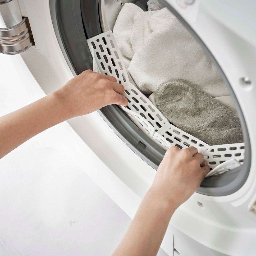 Plate】 ドラム式洗濯機ドアパッキン小物挟まり防止カバー ホワイト