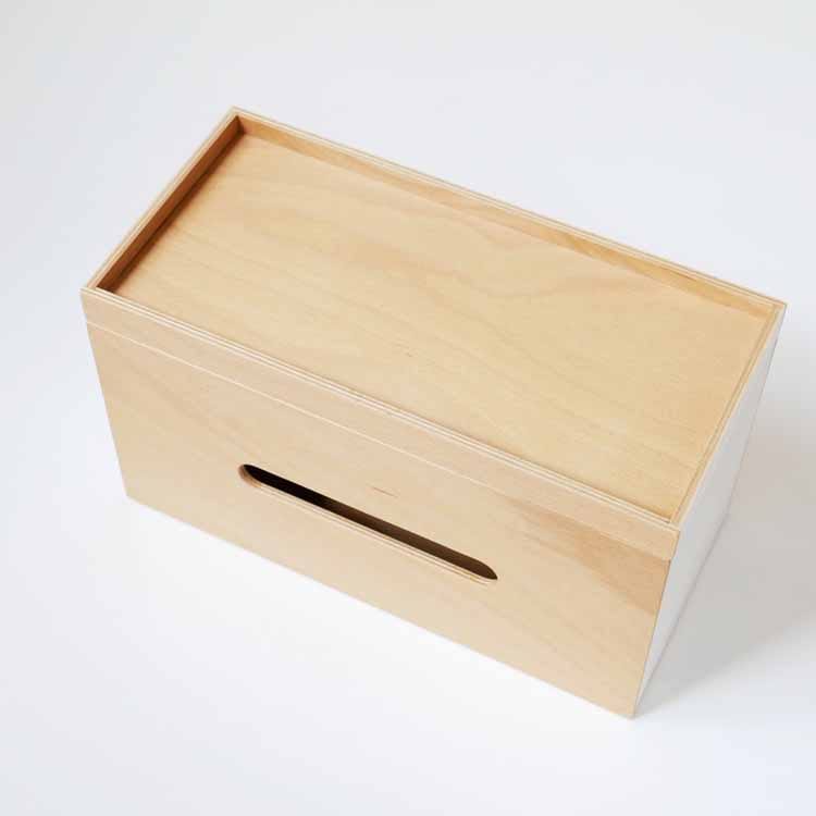 ideaco】 Roof Paper Box ナチュラルティッシュケース ホワイト