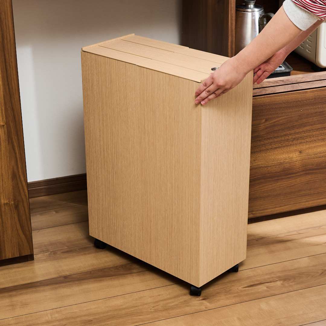 バスク キッチンペール 45L｜ゴミ箱・ダストボックス,木製ゴミ箱・木目