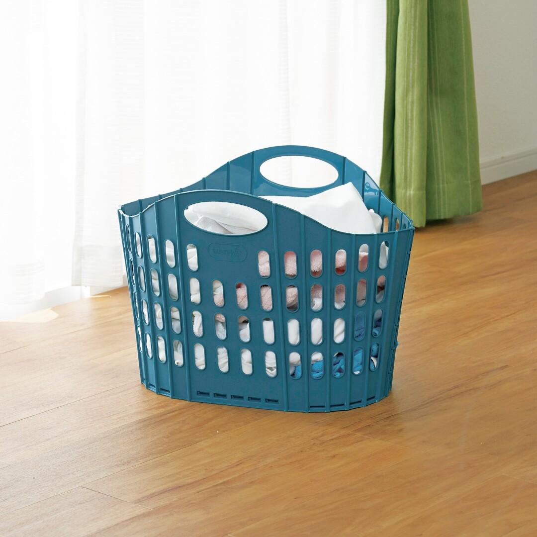 清水産業】 折りたためるランドリーバスケット｜洗濯・ランドリー用品