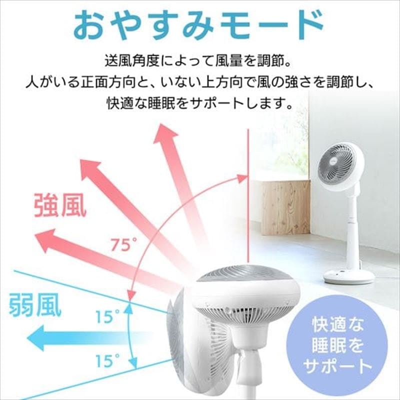 アイリスオーヤマ】サーキュレーター扇風機 18cm ホワイト STF