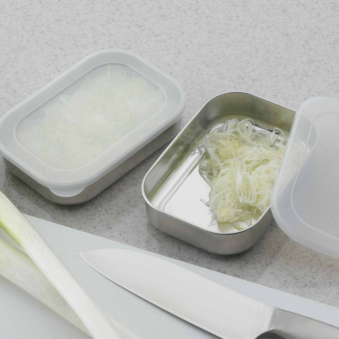 下村企販】 ステンレスふた付保存容器 2個組｜キッチン用品,保存容器