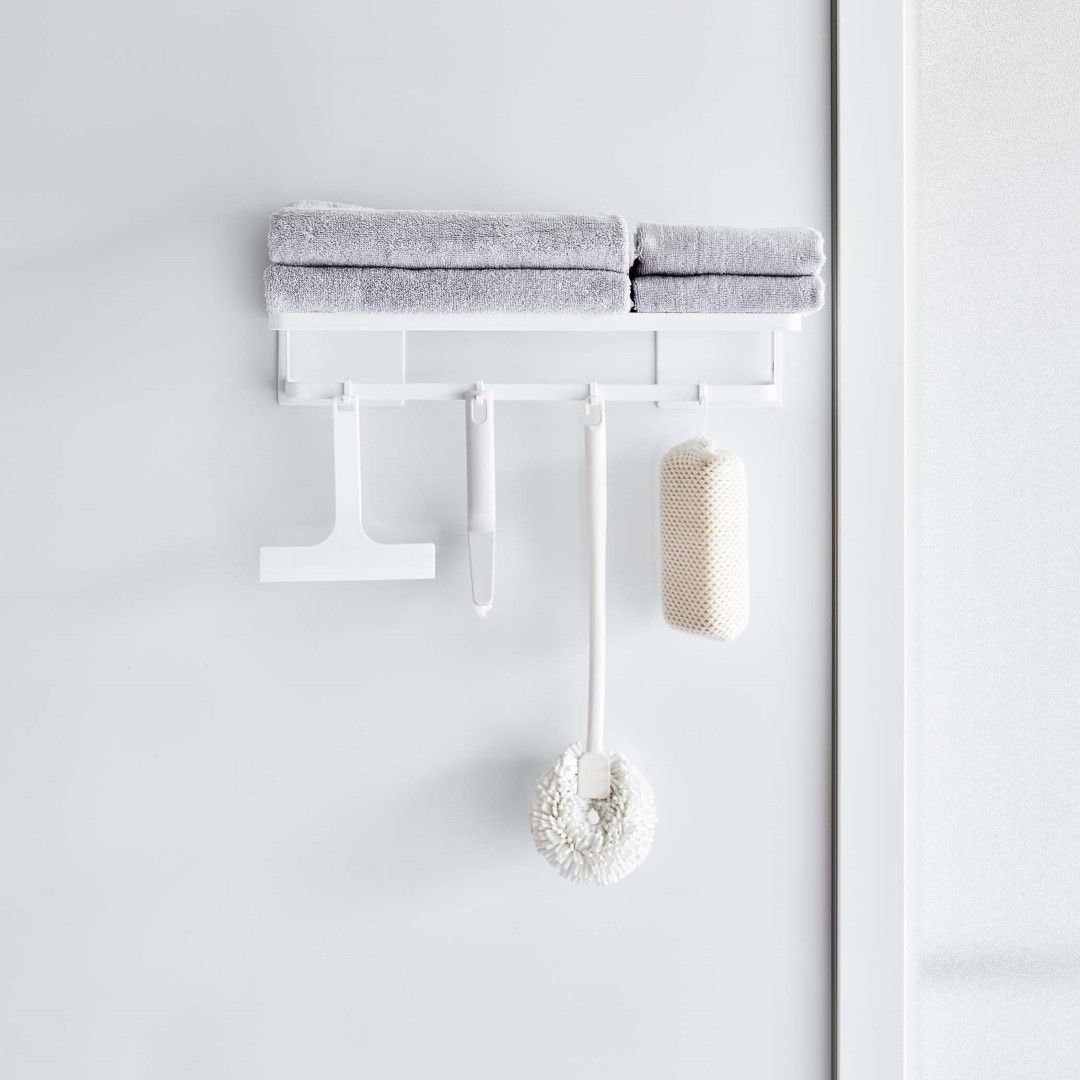 人気の バスルームラックタオル棚洗面台化粧品収納棚MQzo7 洗面所