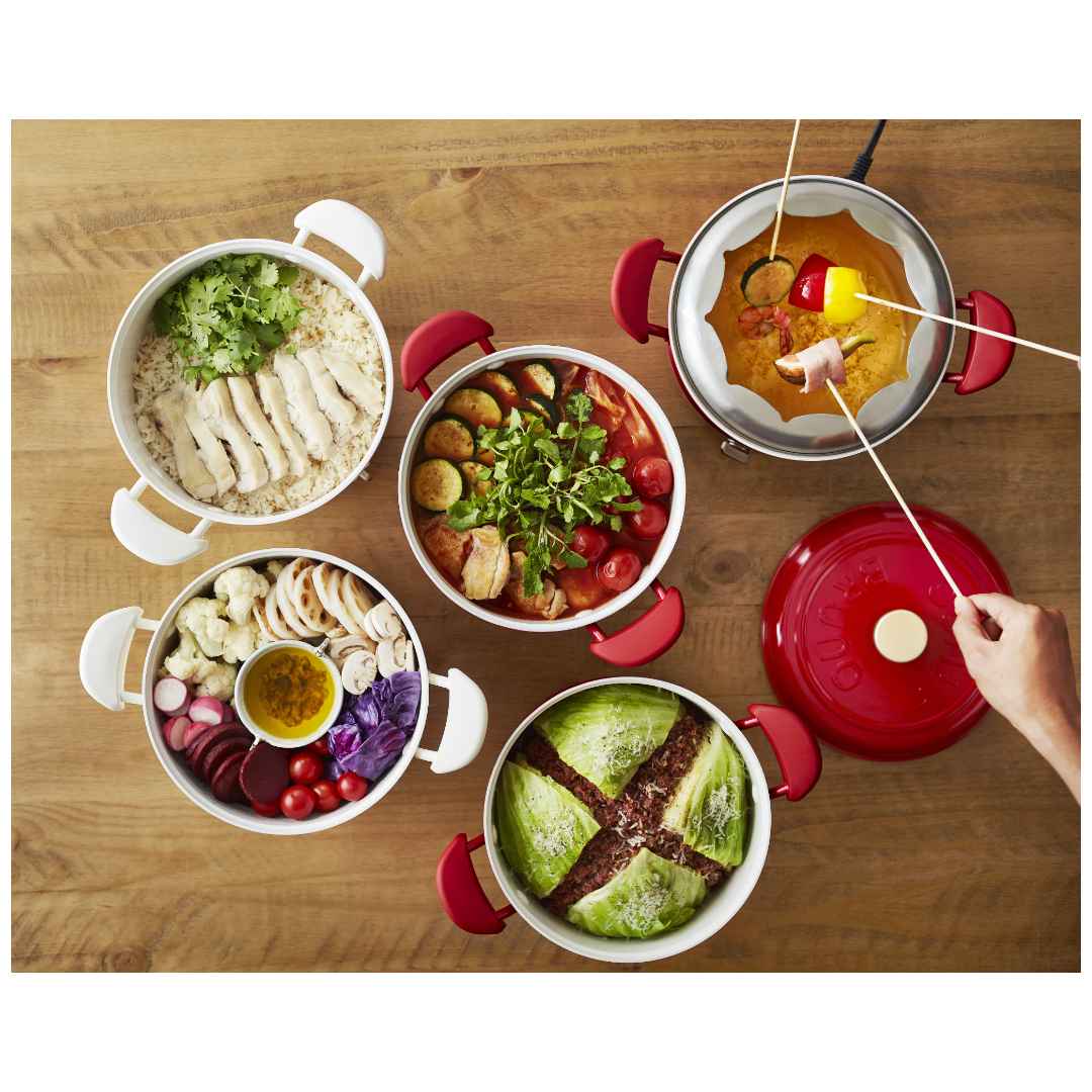 BRUNO Multi Grill Pot レッド BRUNO】 マルチグリルポット レッド｜キッチン用品,鍋
