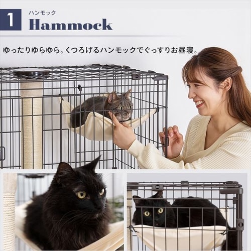 アイリスオーヤマ】隠れ家キャットランドケージPKC-800マット