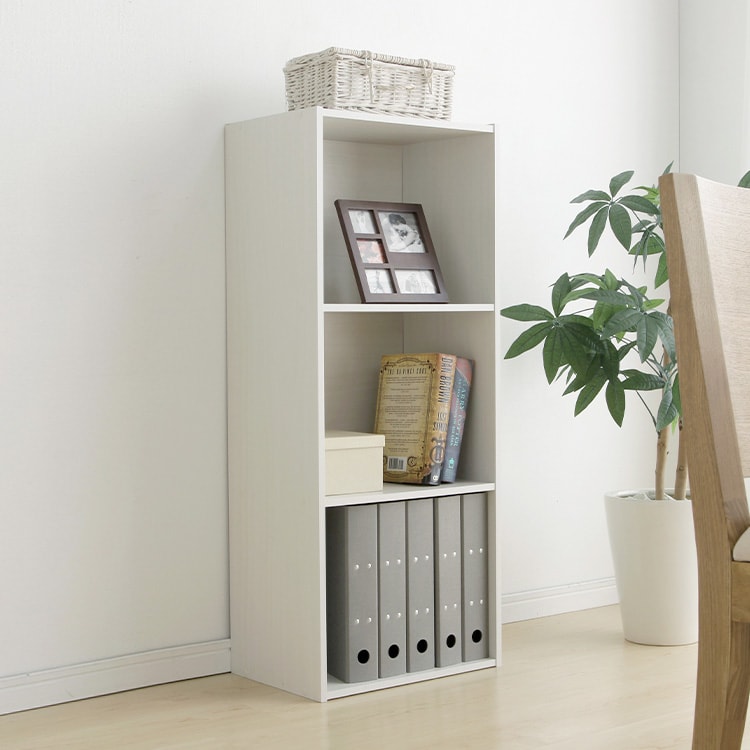 A4サイズ対応】カラーボックス 3段 CX-3F｜SIMPLE STYLE (シンプル