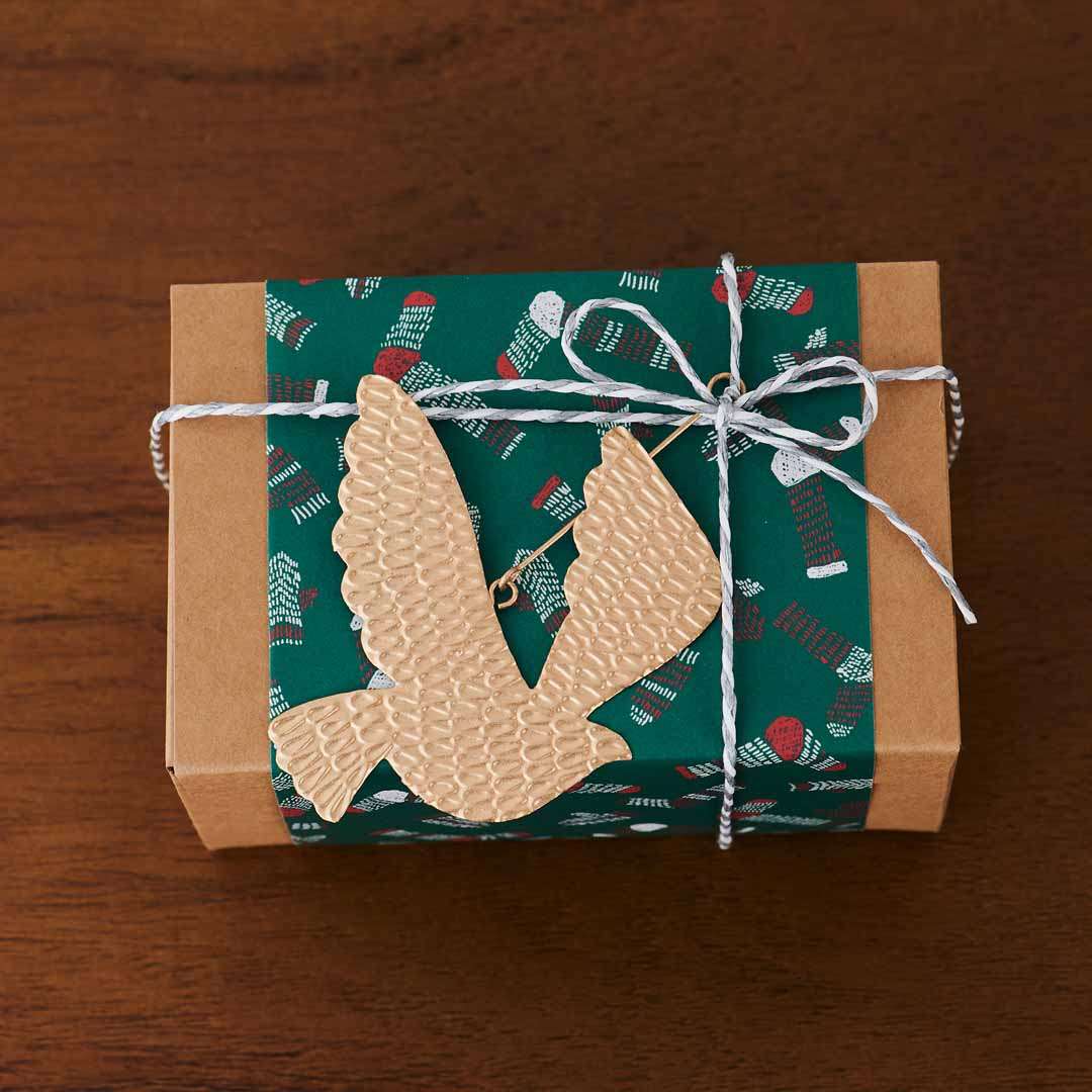 ブリキ　エンボスバード　オーナメント ブリキ オーナメント エンボス ブレス Bバード Horn Please